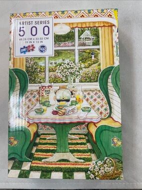 Artist Series 500-Piece Jigsaw Puzzle - Green Dining Scene